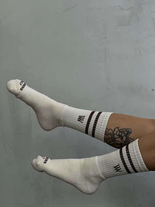 WW Branded Socks Brown